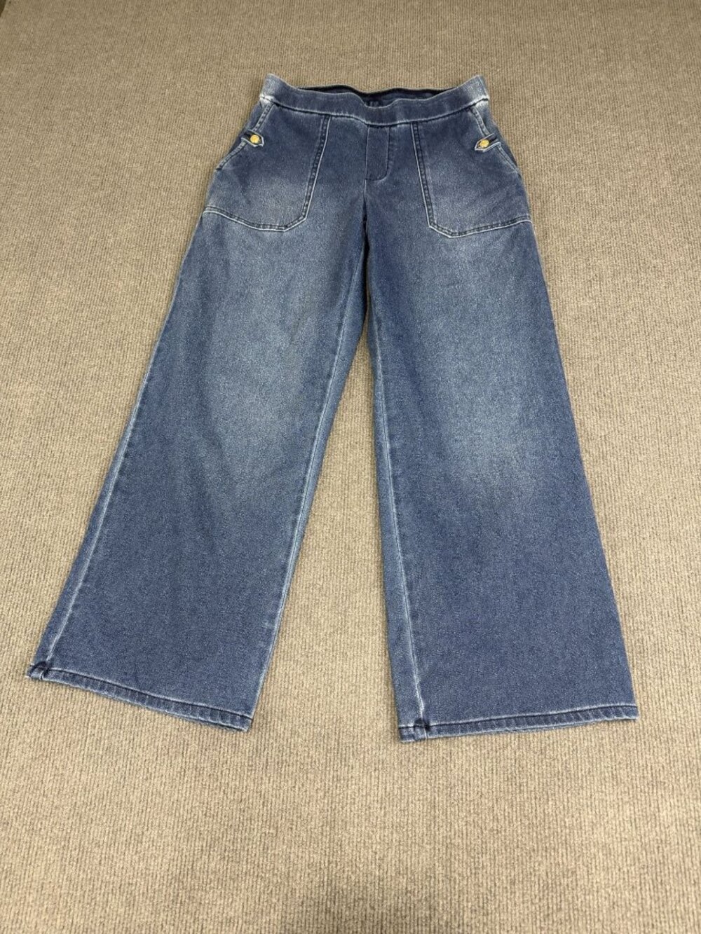 Wonder By Christian Siriano Womens Wide-Leg Denim Jeans Size SP Blue
